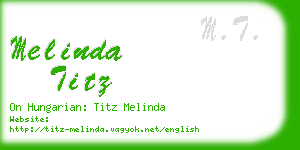 melinda titz business card